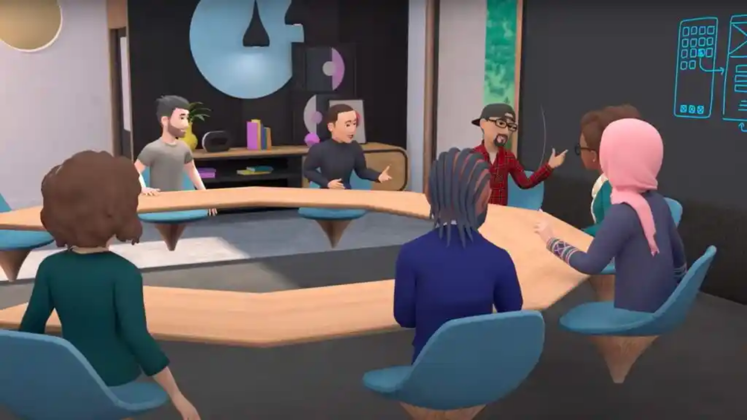 Metaverso en una reunión de trabajo